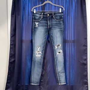 American Eagle Dark Wash Ripped Jeans